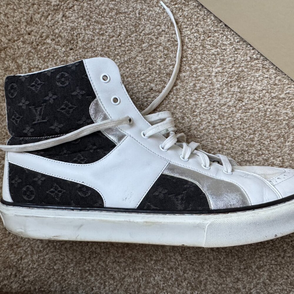 RARE Louis Vuitton Denim/Silver Skate Shoe Size 45 - Fits like US 12 - Picture 6 of 16